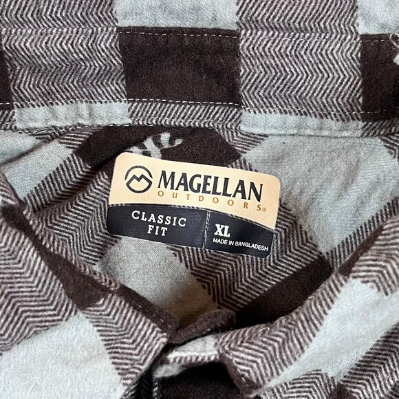 Magellan Shiner Bock Beer Black/Blue Plaid Flannel Shirt Men’s Sz XL - Picture 3 of 7